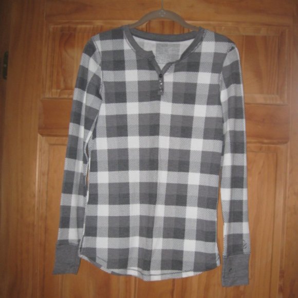 Cuddl Duds Stretch Thermal Long Sleeve Checkered Shirt - Picture 1 of 3